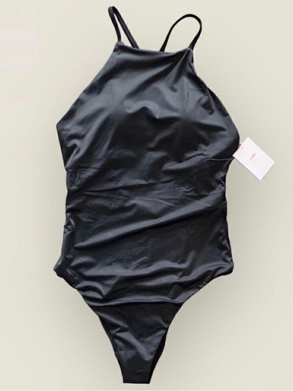 Andie The Asbury One Piece Black High-Neck Swimsuit Size M